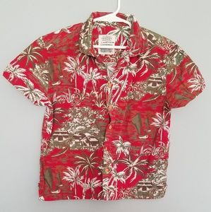 Old Navy red Hawaiian shirt